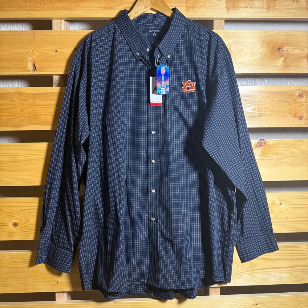 Auburn Tigers Antigua Button Down Shirt Men XXL Navy Tailgate Gameday NWT